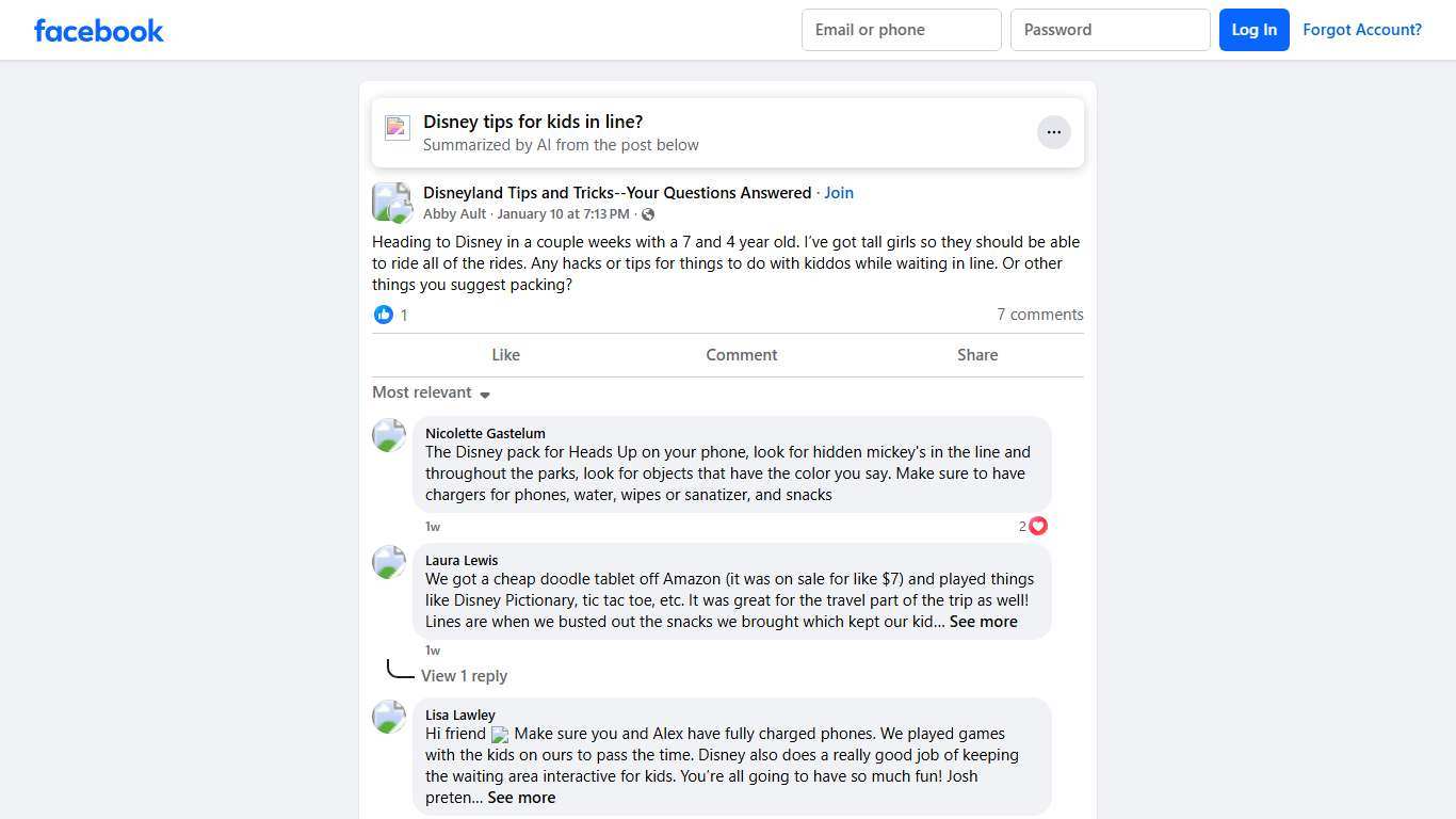 Disneyland Tips and Tricks--Your Questions Answered | Heading to Disney in a couple weeks with a 7 and 4 year old | Facebook